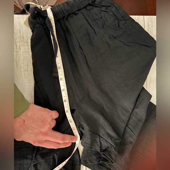 ✨NWT✨ PACT Organic Black Coastal Double Gauze Tapered Pull On Pant. - Picture 11 of 13